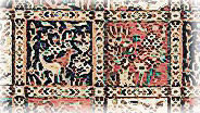 An example of a repeated grid in a Baktiari rug
